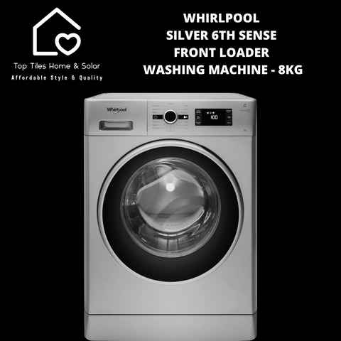 Whirlpool Silver 6th Sense Front Loader Washing Machine - 8kg