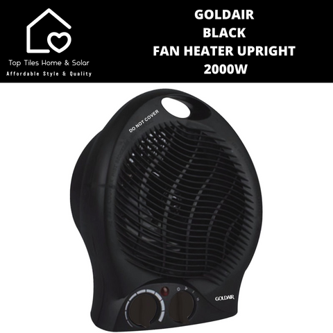Goldair Black Fan Heater Upright - 2000W