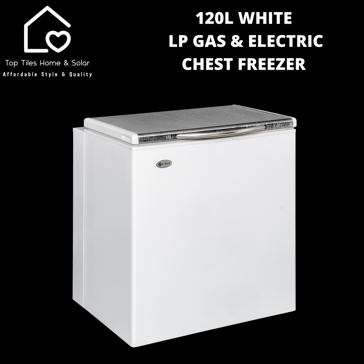 White LP Gas Electric Chest Freezer 120L