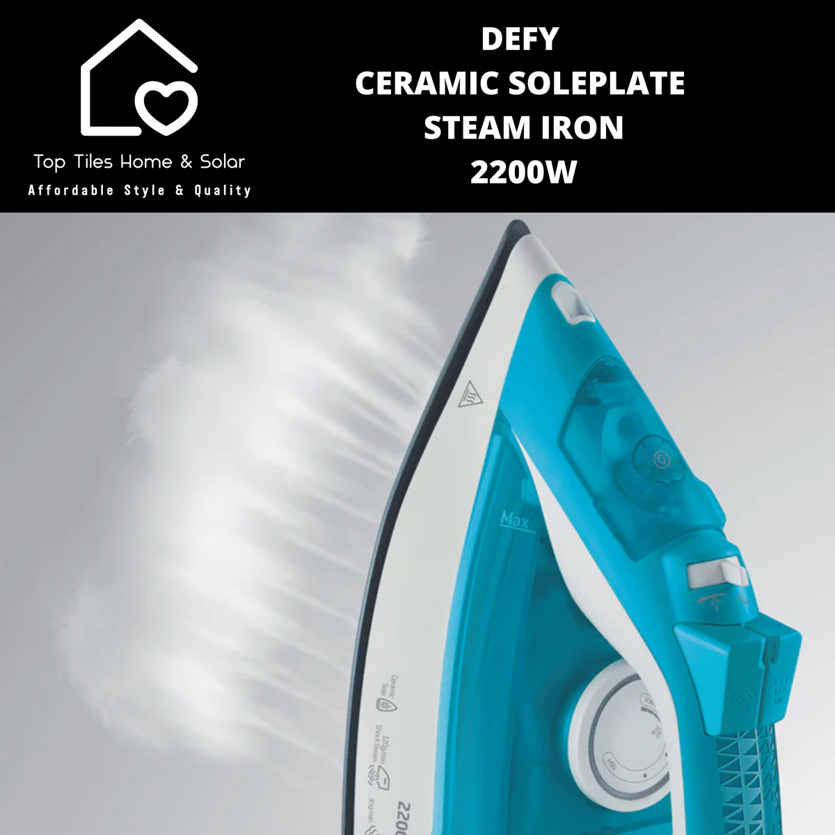 Defy Ceramic Soleplate Steam Iron 2200W SI3122GW Top Tiles Home & Solar