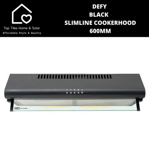 Defy Slimline Cookerhood Black - 600mm DCH290