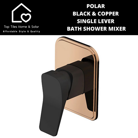 Polar Black & Copper Single Lever Bath Shower Mixer