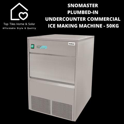 SnoMaster Plumbed-in Undercounter Commercial Ice Making Machine - 50kg
