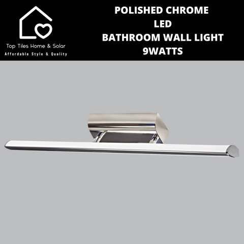 Polished Chrome LED Bathroom Wall Light - 9W