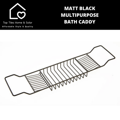Matt Black Multipurpose Bath Caddy