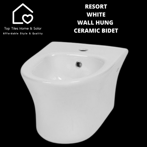 Resort White Wall Hung Ceramic Bidet