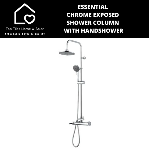 Essential Chrome Exposed Shower Column With Handshower