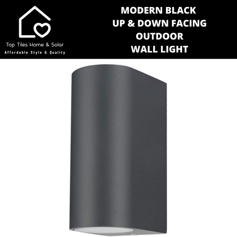 Modern Black Up & Down Facing Outdoor Wall Light