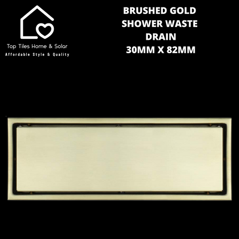 Brushed Gold Shower Waste Drain - 30mm x 82mm