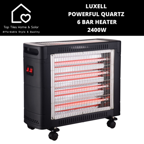 Luxell Powerful Quartz 6 Bar Heater - 2400W