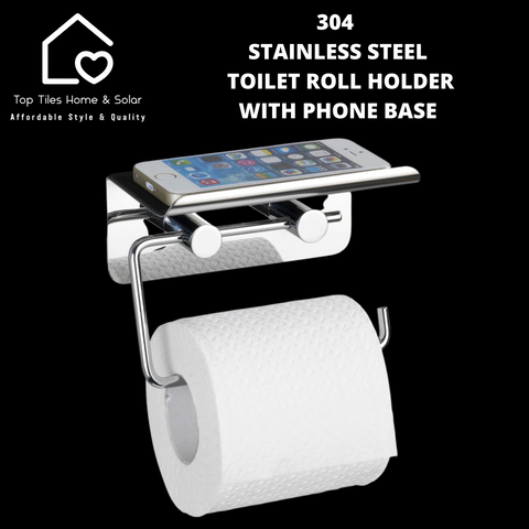 304 Stainless Steel Toilet Roll Holder With Phone Base