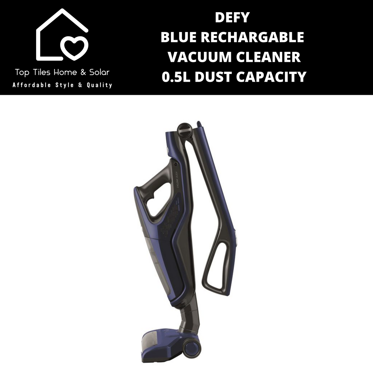 Defy Blue Rechargable Vacuum Cleaner 0.5L Dust Capacity VRT61821B