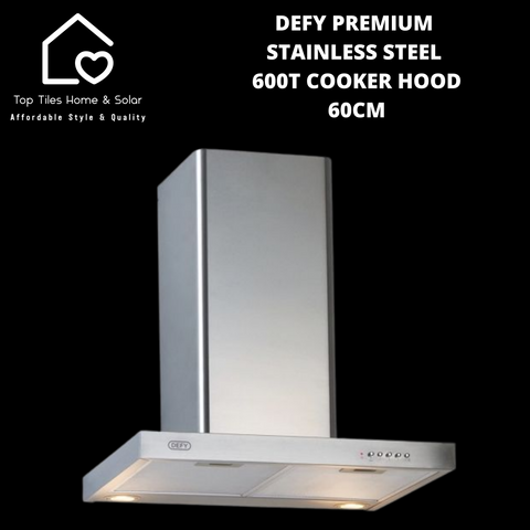 Defy Premium Stainless Steel 600T Cooker Hood - 60cm DCH317