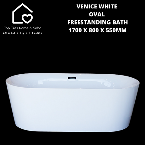 Venice White Oval Freestanding Bath - 1700 x 800 x 550mm