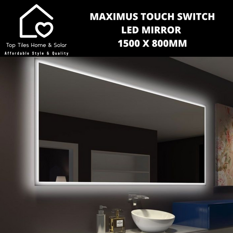 Maximus Lunar Touch Switch Led Mirror 1500 x 800mm