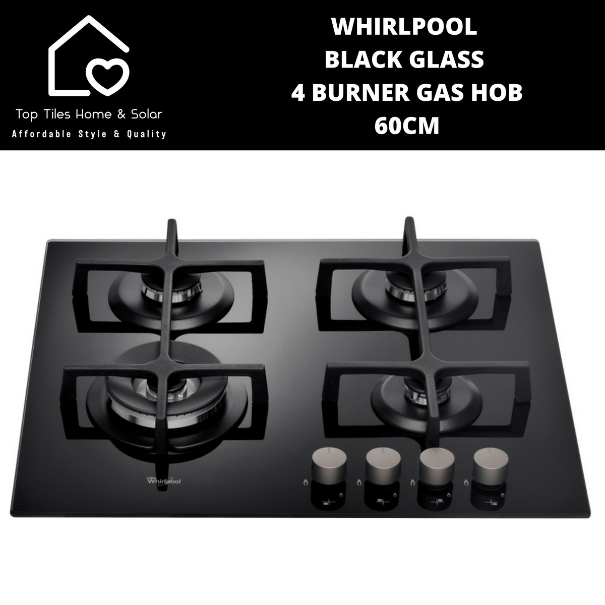 Whirlpool black glass store top stove
