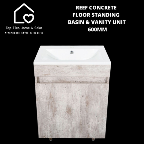 Reef Concrete Floor Standing Basin & Vanity Unit - 600mm