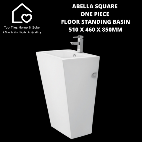 Abella Square One Piece Floor Standing Basin - 510 x 460 x 850mm