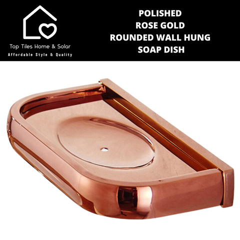 Polished Rose Gold Rounded Wall Hung Soap Dish