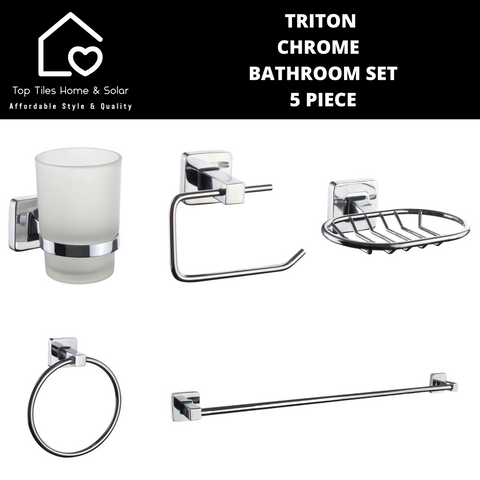 Triton Chrome Bathroom Set - 5 Piece