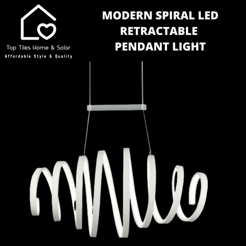 Modern Spiral LED Retractable Pendant Light