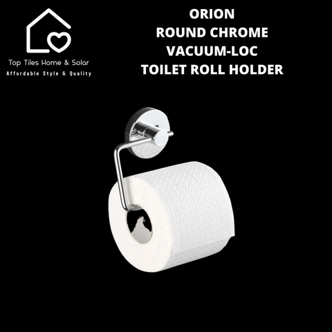 Orion Round Chrome Vacuum-Loc Toilet Roll Holder