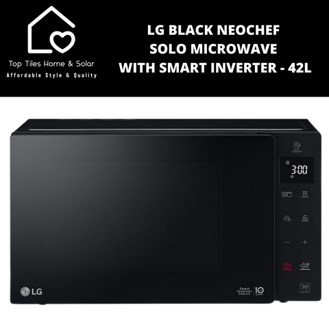 LG Black NeoChef Solo Microwave with Smart Inverter - 42L