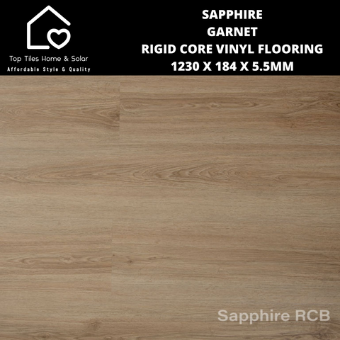 Sapphire Garnet Rigid Core Vinyl Flooring - 1230 x 184 x 5.5mm