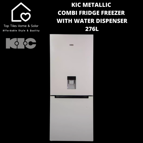 KIC Metallic Combi Fridge Freezer With Water Dispenser- 276L