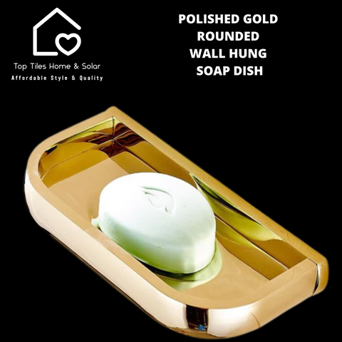 Polished Gold Rounded Wall Hung Soap Dish