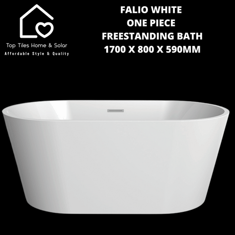 Falio White One Piece Freestanding Bath - 1700 x 800 x 590mm