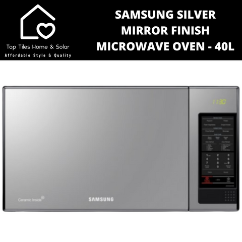 Samsung Silver Mirror Finish Microwave Oven - 40L