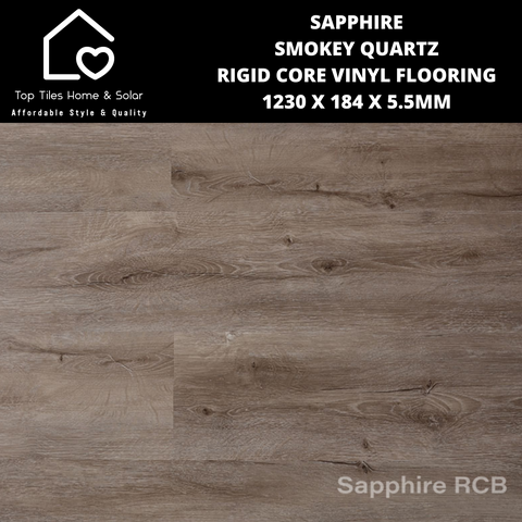 Sapphire Smokey Quartz Rigid Core Vinyl Flooring - 1230 x 184 x 5.5mm