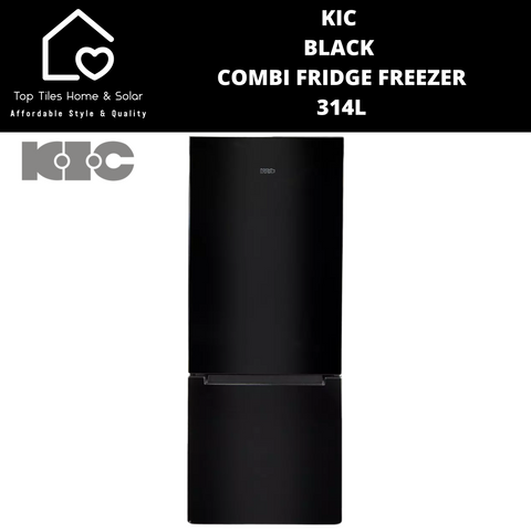 KIC Black Combi Fridge Freezer - 314L