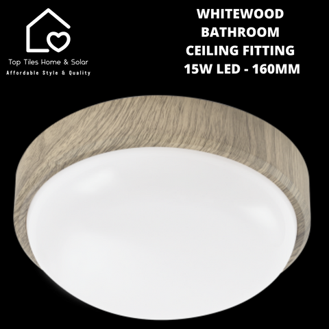 Whitewood Bathroom Ceiling Fitting 15W LED - 160mm