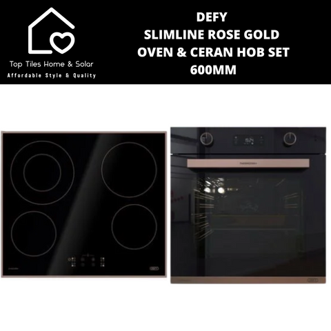 Defy Slimline Rose Gold Oven & Ceran Hob Set - 600mm DCB115