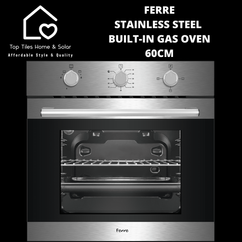 Ferre Stainless Steel Built-in Gas Oven - 60cm