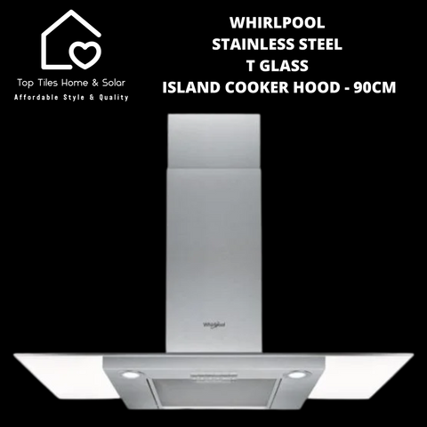 Whirlpool Stainless Steel T Glass Island Cooker Hood - 90cm