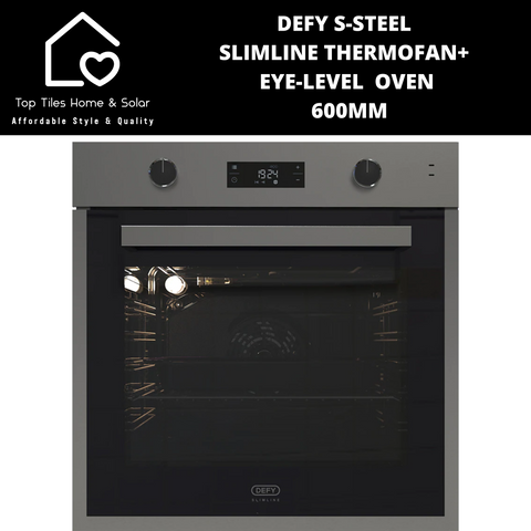 Defy S-Steel Slimline Thermofan+ Eye-Level Oven - 600mm DBO496