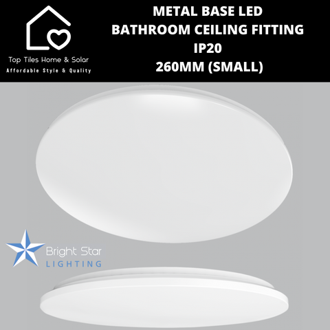 Metal Base LED Bathroom Ceiling Fitting IP20 - 260mm (Small)