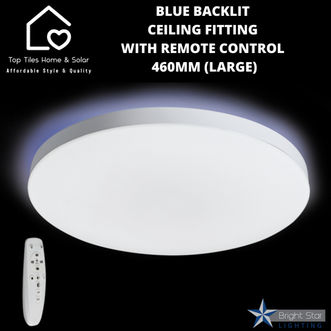 Blue Backlit Ceiling Fitting With Remote Control - 460mm (Large)