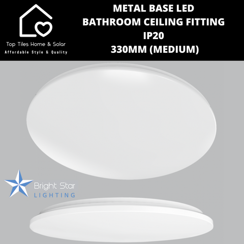 Metal Base LED Bathroom Ceiling Fitting IP20 - 330mm (Medium)