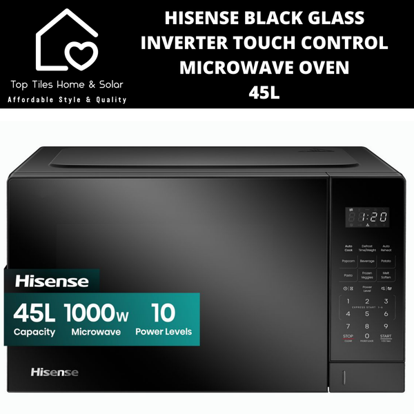 Hisense Black Glass Inverter Touch Control Microwave Oven - 45L