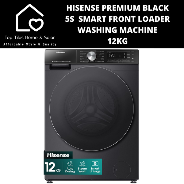 Hisense Premium Black 5S  Smart Front Loader Washing Machine - 12kg