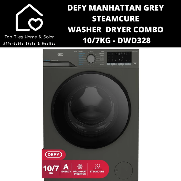 Defy Grey SteamCure Washer  Dryer Combo -  10/7kg DWD328