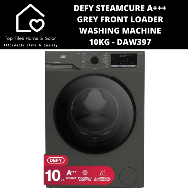Defy SteamCure A+++ Grey Front Loader Washing Machine - 10kg DAW397
