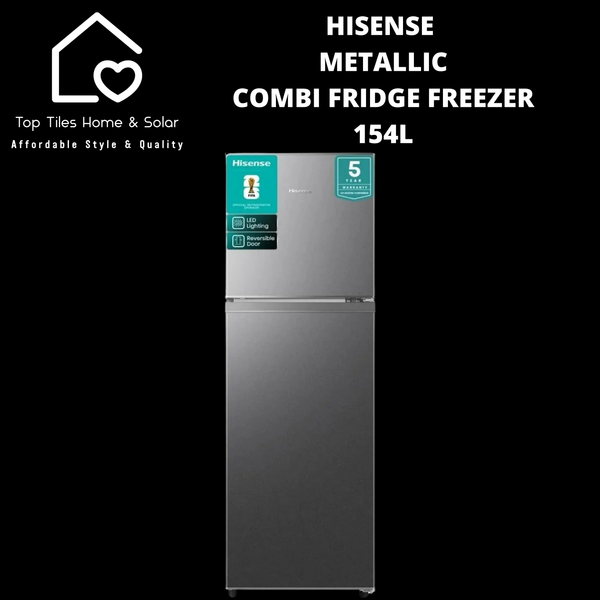 Hisense Metallic Combi Fridge Freezer - 154L
