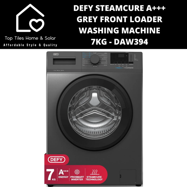 Defy SteamCure A+++ Grey Front Loader Washing Machine - 7kg DAW394