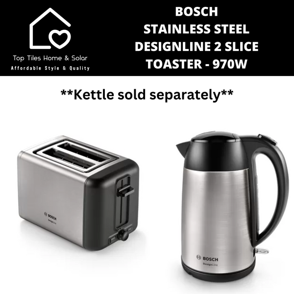Bosch Stainless Steel DesignLine 2 Slice Toaster - 970W