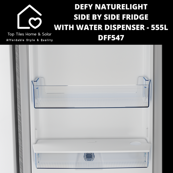 Defy NatureLight Side By Side Fridge with Water Dispenser - 555L DFF547